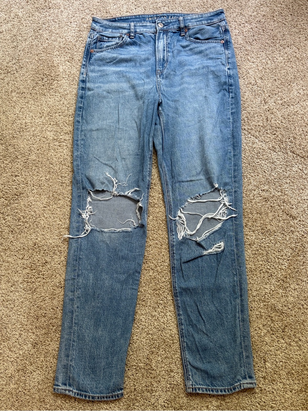 American Eagle Distressed Mom Jean